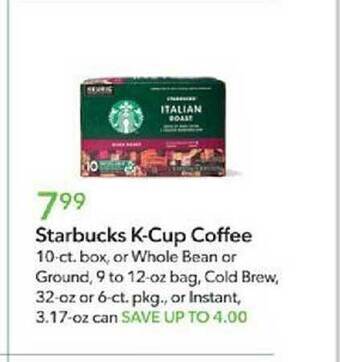 Publix Starbucks k-cup coffee offer