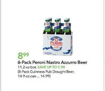 Publix 6-pack peroni nastro azzurro beer offer