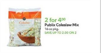 Publix Publix coleslaw mix offer