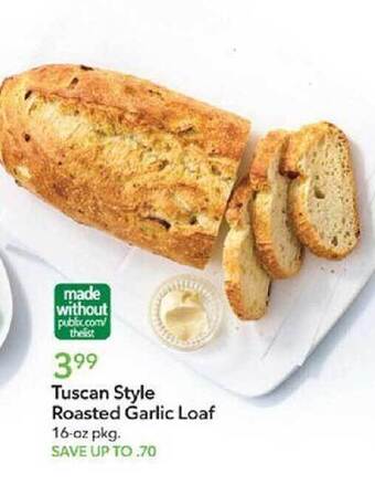 Tuscan style roasted garlic loaf