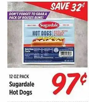 Rouses Sugardale hot dogs offer