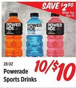 Rouses Powerade sports drinks offer