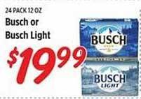 Rouses Busch or busch light offer