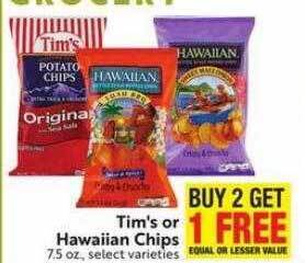 Save Mart Tim's or hawaiian chips offer