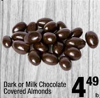 Super King Markets Dark or milk chocolate covered almonds offer