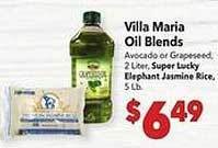 Vallarta Supermarkets Villa maria oil blends offer