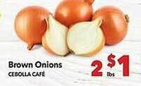 Vallarta Supermarkets Brown onions offer