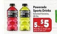 Vallarta Supermarkets Powerade sports drinks offer