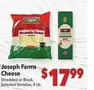 Vallarta Supermarkets Joseph farms cheese offer