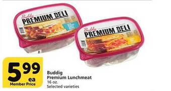 Vons Buddig premium lunchmeat offer