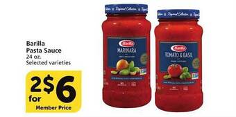 Vons Barilla pasta sauce offer