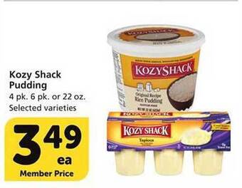 Vons Kozy shack pudding offer