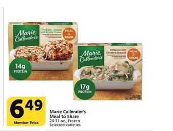Vons Marie callender's meal to share offer