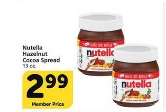 Vons Nutella hazelnut cocoa spread offer