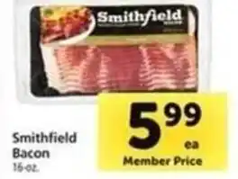Safeway Smithfield Bacon 16-oz offer