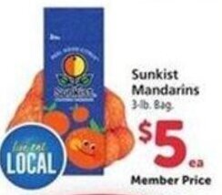 Safeway Sunkist Mandarins 3-lb. bag offer