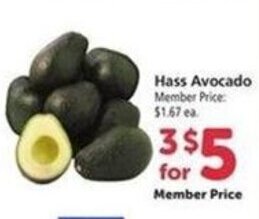 Safeway Hass Avocados offer
