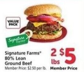 Safeway Signature Select 80% Lean Ground Beef offer
