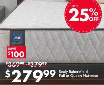 Big Lots Sealy bakersfield full or queen mattress offer
