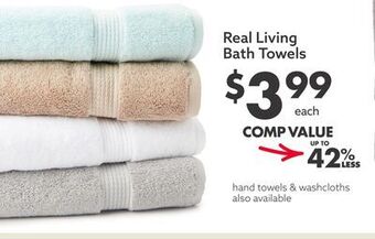 Big Lots Real living bath towels offer