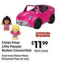 King Soopers Fisher-price little people barbie convertible offer