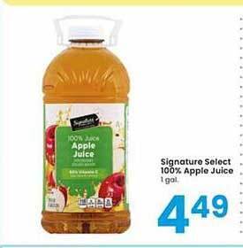Albertsons Signature select 100% apple juice offer