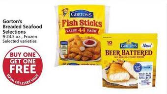 Albertsons Gorton's breaded seafood selections offer