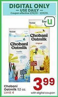Albertsons Chobani oatmilk offer