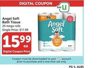 Albertsons Angel soft bath tissue offer