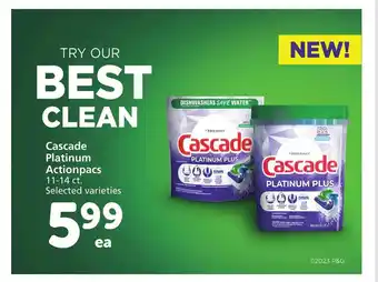 Albertsons Cascade platinum actionpacs offer
