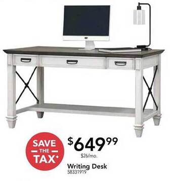 Nebraska Furniture Mart Writing desk offer