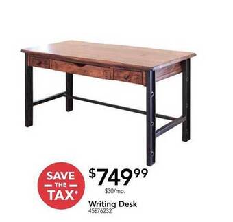Nebraska Furniture Mart Writing desk offer