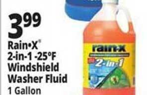 Ocean State Job Lot Rain-x 2-in-1 -25°f windshield washer fluid offer
