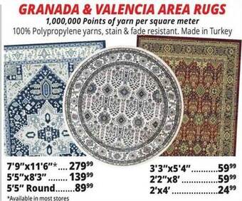 Ocean State Job Lot Granada & valencia area rugs offer