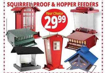 Ocean State Job Lot Squirrel proof & hopper feeders offer