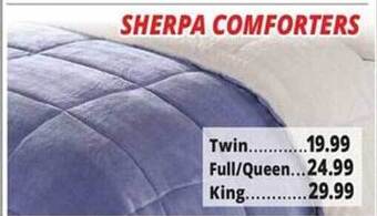 Ocean State Job Lot Sherpa comforters offer