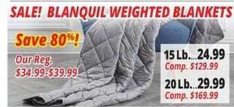 Ocean State Job Lot Blanquil weighted blankets offer