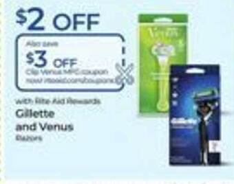 Rite Aid Gillette and venus offer