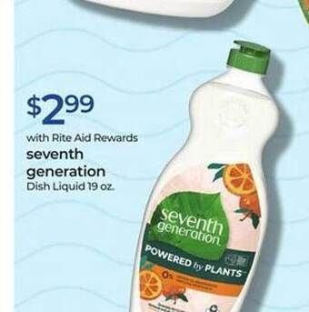 Rite Aid Seventh generation dish liquid offer