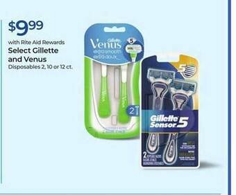 Rite Aid Select gillette and venus disposables offer