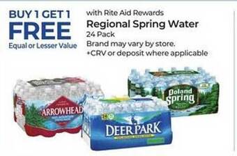Rite Aid Regional spring water offer
