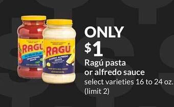 Hy-Vee Ragú pasta or alfredo sauce offer