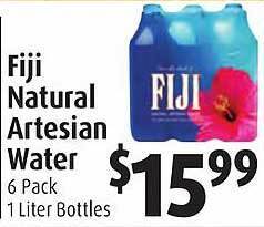 Gristedes Fiji natural artesian water offer