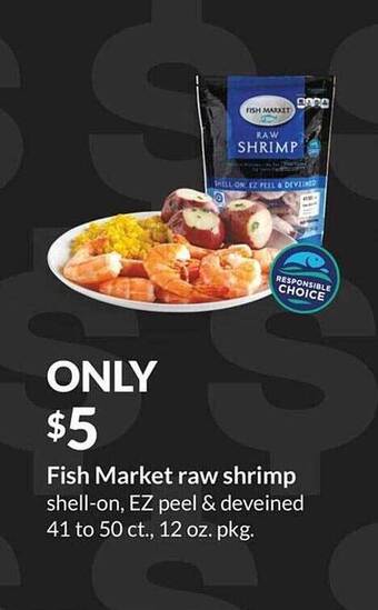 Hy-Vee Fish market raw shrimp offer