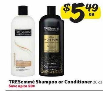 Winn Dixie Tresemme shampoo or conditioner offer