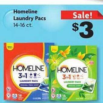Family Dollar Homeline laundry pacs offer