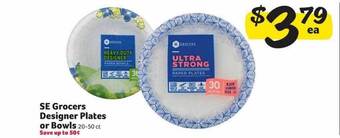 Winn Dixie Se grocers designer plates or bowls offer
