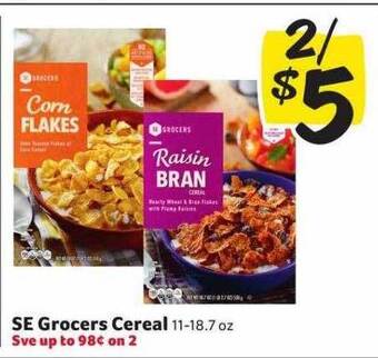 Winn Dixie Se grocers cereal offer