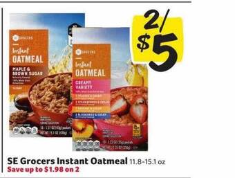 Winn Dixie Se grocers instant oatmeal offer