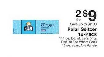 Fairway Store Market Polar seltzer offer